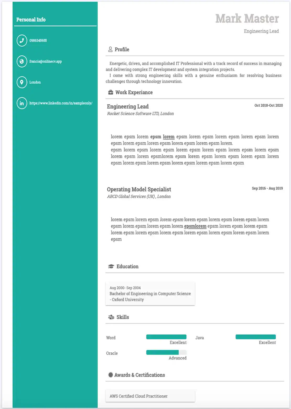 CV Template