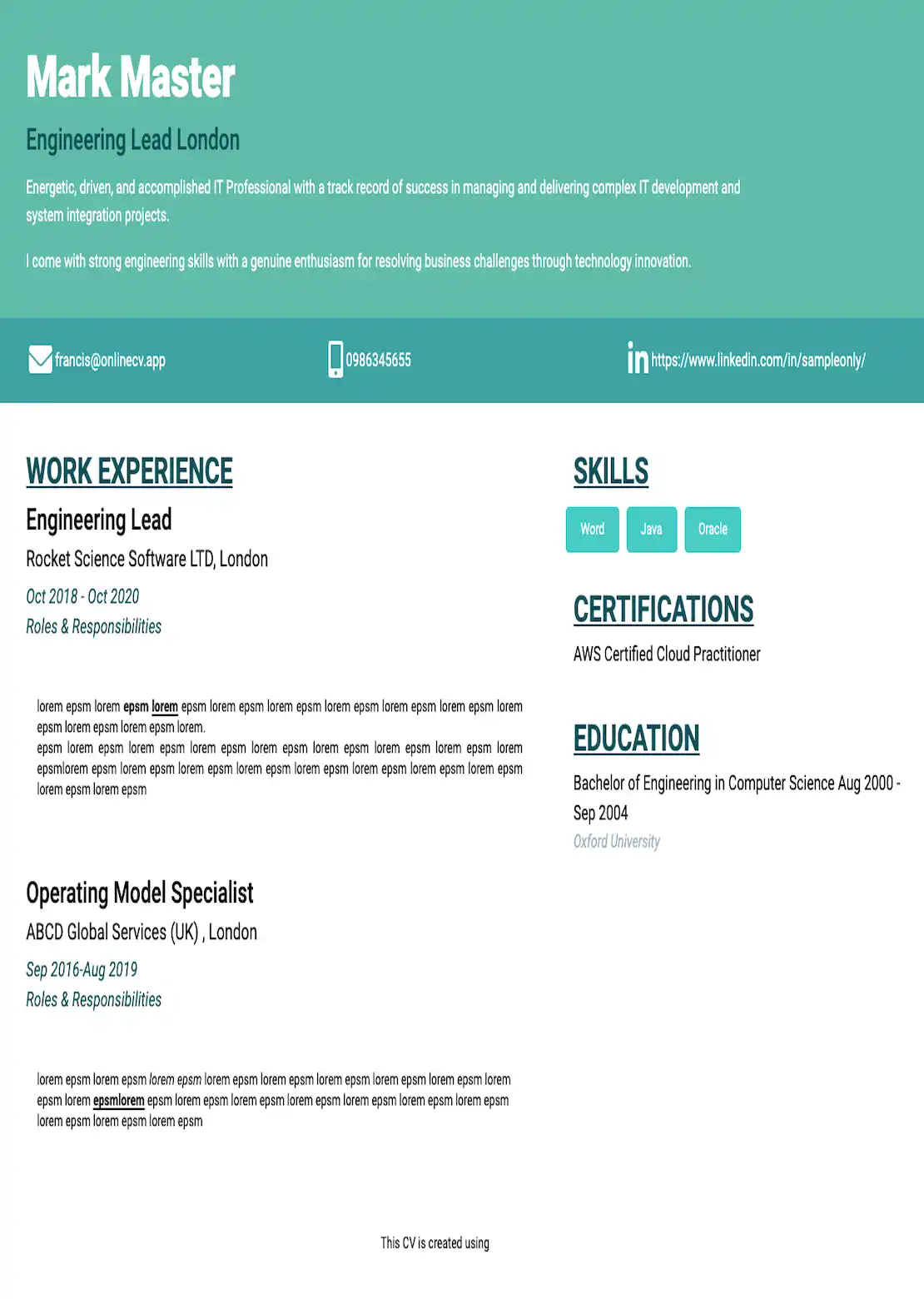 CV Template